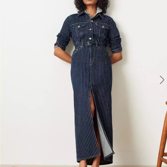 Levi’s Ankle Column Skirt Women’s Size 14 Denim Midi Skirt - Picture 7 of 16